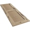 Ekena Millwork Rustic Two Equal Louver Pecky Cypress Faux Wood Shutters (Per Pair), Primed Tan, 18"W x 82"H SHULV18X82PCPR - alternate 3
